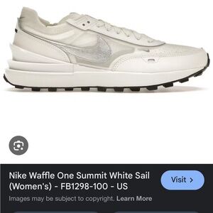 Nike Waffle One Women's Shoes - White and Silver